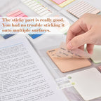 BAYTORY 1300 Sheets Pastel Transparent Sticky Notes, Self-Adhesive Translucent - Image 5