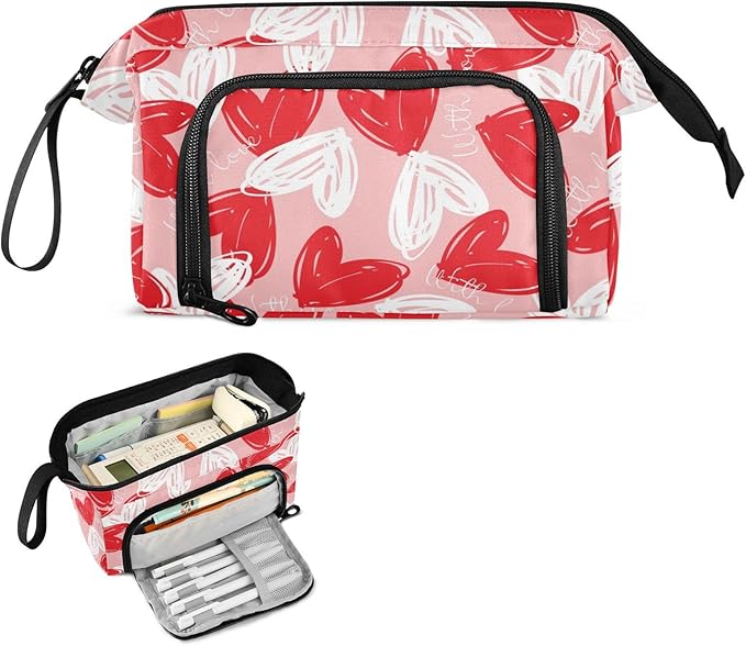 Bolaz Big Capacity Pencil Pen Case Pouch Bag School College Office Organizer - Image 2