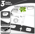 Two Pocket Portfolio Folders, PANDRI 60 Pack 3 Hole Punched 2 Pocket Folders - Image 4