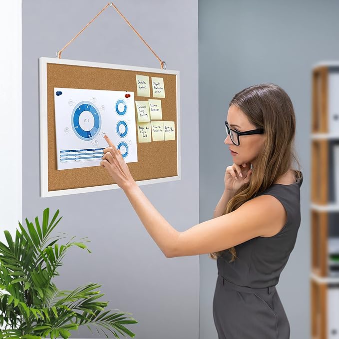 Cork Board Bulletin Board 12 x 7.8 Inches - Image 5