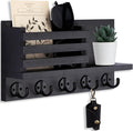 Lwenki Key Holder for Wall – Decorative Wooden Mail Holder and Key Shelf by Lwenki