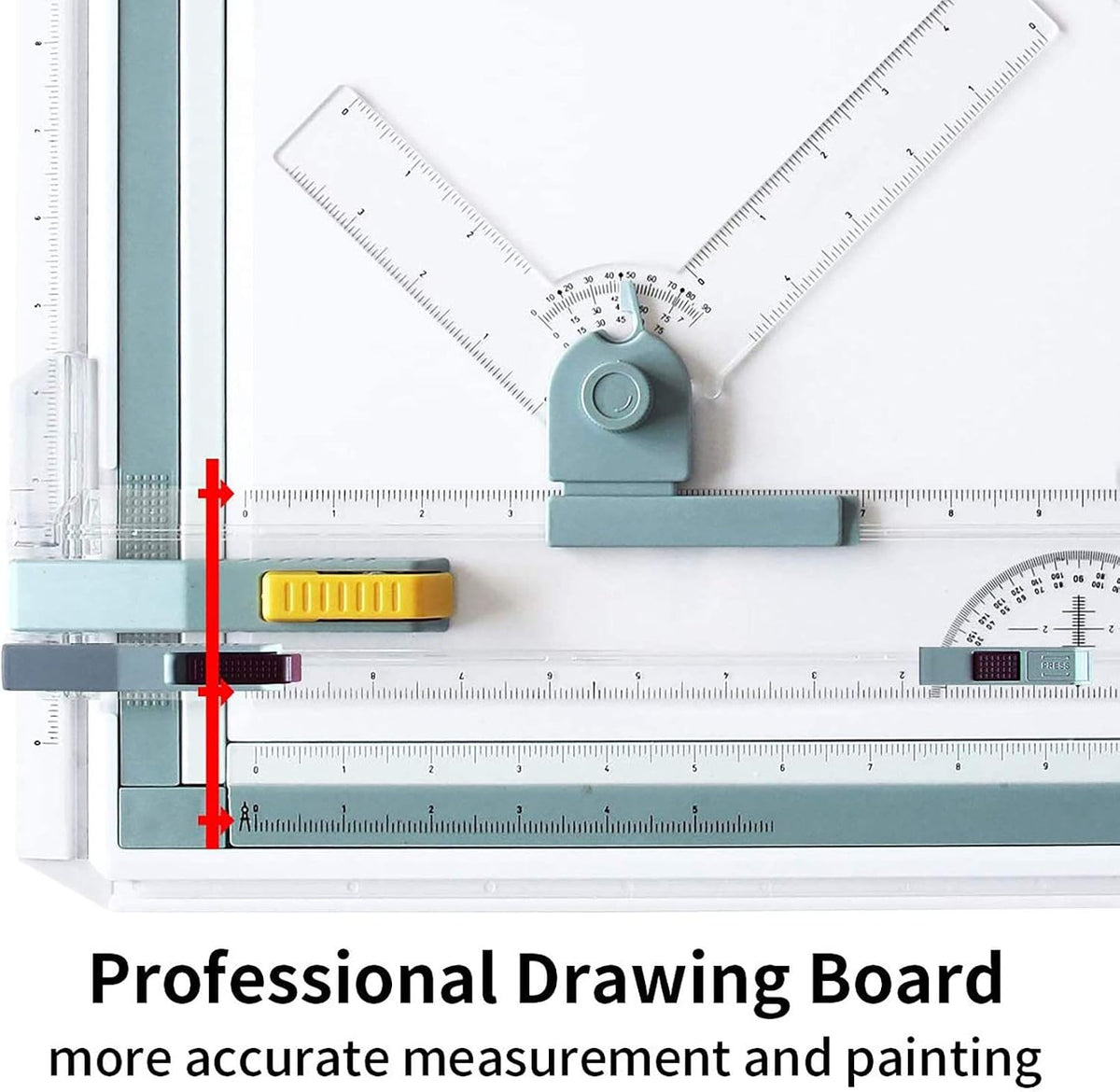 frylr inch a3 drawing board drafting table multifunctional showing dimensions
