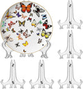 LonlyEagle 6 Pack 10 Inch Clear Plastic Easels or Stand/Plate Holders to by LonlyEagle