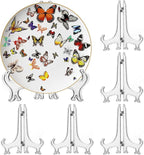 LonlyEagle 6 Pack 10 Inch Clear Plastic Easels or Stand/Plate Holders to by LonlyEagle