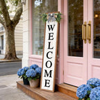 Double-sided Welcome Wooden Sign Stand - Image 7