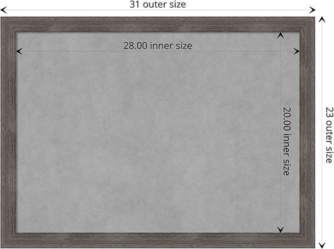 Amanti Art Grey Framed Magnetic Board 23x31 Medium Vision Board - Image 4