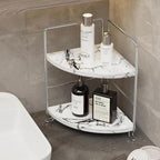 JANUS LiANG 2-Tier Corner Bathroom Organizer, Countertop Perfume Makeup Shelf - Image 2