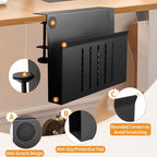 Henitol Desk Side Storage with Pen Holder, No Drill Hanging Desk Organizer - Image 3