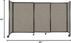 Versare Straightwall Sliding Portable Wall Partition | Freestanding Office - Image 7