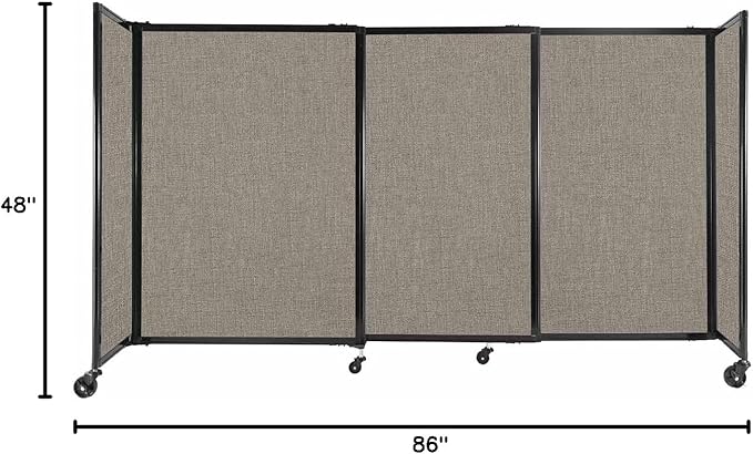 Versare Straightwall Sliding Portable Wall Partition | Freestanding Office - Image 7