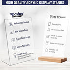 Acrylic Sign Holder 8.5 x 11, Slant Back Display Stand, A-Frame Flyer Display - Image 3