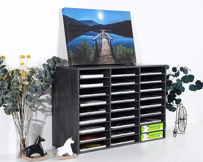 PAG Mail Sorter Organizer, Wood Literature Organizer, Student Mailbox - Image 2