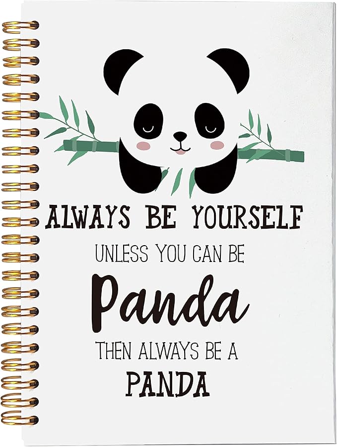 VNWEK Cute Panda Always Be Yourself Unless You Can Be a Spiral Notebook Journal by VNWEK