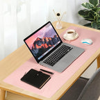 Wolaile PU Leather Desk Pad Blotter, Light Pink Waterproof Office Desktop Mat - Image 7