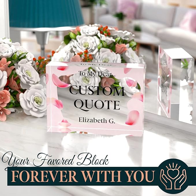 Personalized Gifts, Custom Quote Block Letter Board, Crystal-Clear Acrylic - Image 5