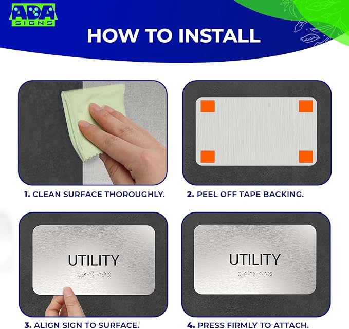 ADASigns Utility Room Sign 7”x4” - Image 4