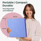POPRUN 3 Ring Binder 1 Inch, Holds 175 Sheets of 8.5 x 11 Paper, Extra Durable - Image 4