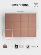 Bumusty Large Cork Board Alternative-47 x35 Felt Bulletin Board, - Image 2