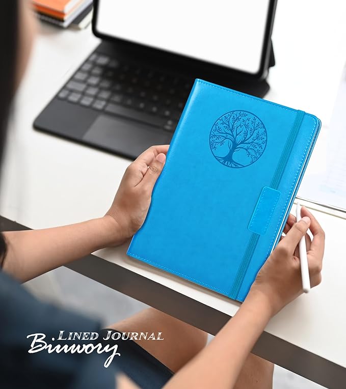Biuwory Lined Journal Notebook for Women Men, 256 Pages A5 Hardcover Leather - Image 6