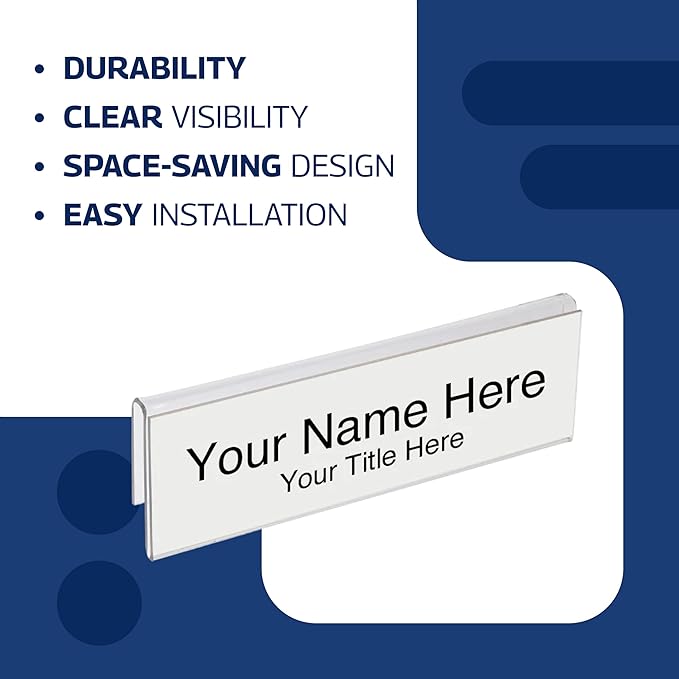 50-Pack 8.5" x 2" Acrylic Name Plate - Image 4
