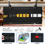 Under Desk Cable Management Tray, Clamp/Screw Mount Desk Cable Management - Image 2