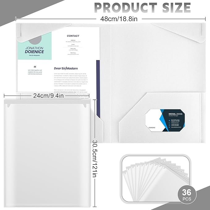 Henoyso 36 Pcs Plastic Folders - Image 2