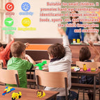 URSKYTOUS 150Pcs Animal Erasers Kids Desk Pets Pencil Erasers 3D Puzzle Bulk - Image 5