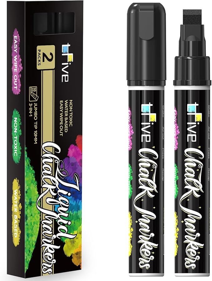TFIVE Black Liquid Chalk Markers by TFIVE%C2%AE