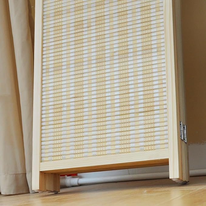 Furnnylane 6 Panel Bamboo Room Divider and Folding Panel Screen, Bamboo Panel - Image 5