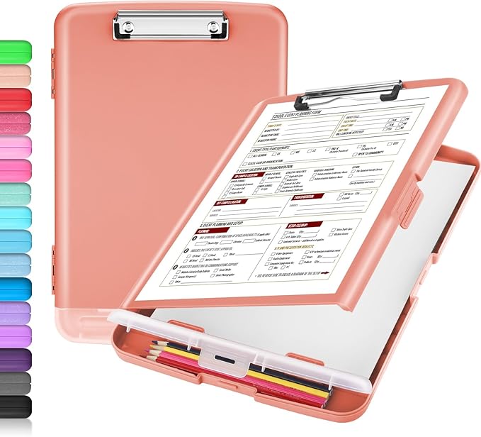 Sooez Clipboard with Storage, High Capacity Nursing Clip Board 8.5 x 11 with by Sooez