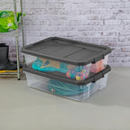 Sterilite 18-Pack Modular Stacker Box, Durable Clear Plastic Storage Bins - Image 6