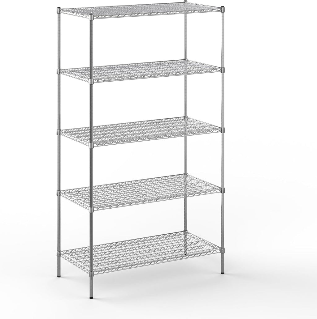 Regal Altair 24" Deep x 48" Wide x 86" Height Wire Shelving Kit | 5-Tier | NSF