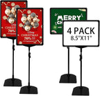 Sign Holder, Sign Stand with Adjustable Height Snap Open, Reusable Sign Holder by ONCEMORE