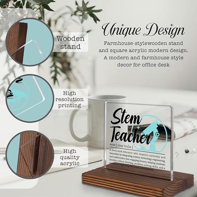 STEM Teacher Gifts, Thank You Desk Sign - Image 3