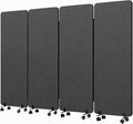 Soundproof Room Divider W/Wheels, 66in Office Dividers by YASRKML