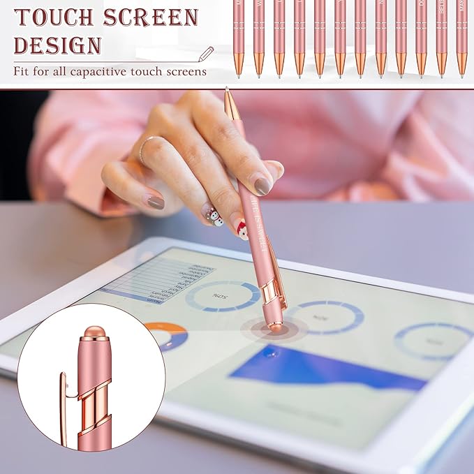 Zonon 12 Pcs Inspirational Pens Bulk Funny Ballpoint Pen - Image 7