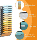 SUPEASY Wall File Organizer Mesh Office Mail Holder, Hanging Wall Organizer - Image 3