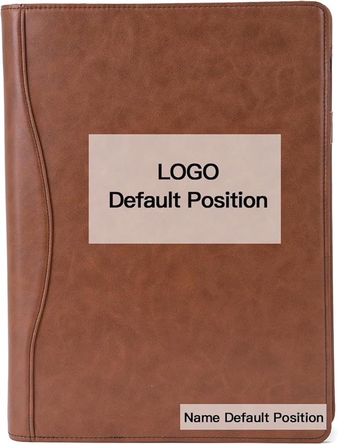 Geslun Personalized Vegan Leather 3 Ring Binder, Custom 8.5 x 11 Letter Size by Geslun