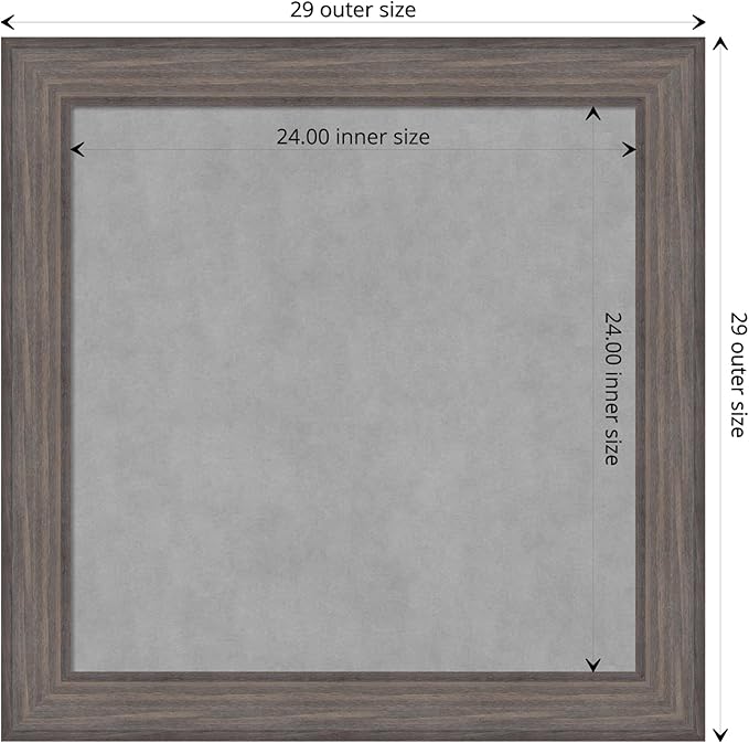 Amanti Art Grey Framed Magnetic Board 29x29 Medium Vision Board - Image 4