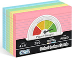 Chell Extra Heavyweight Index Cards 4x6 Inch, No Bleed-Through, Ruled Front and by chell