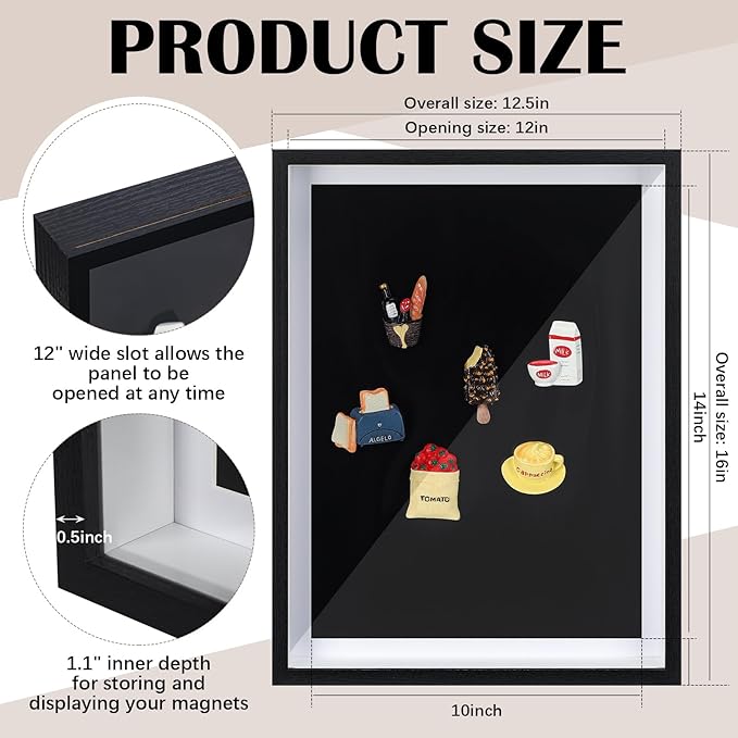 Vicenpal 1 Pcs Large Magnetic Board 16" x 12" Magnet Display Board Removable - Image 2