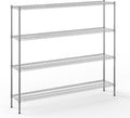 Regal Altair 14" Deep x 72" Wide x 64" Height Wire Shelving Kit | 4-Tier | NSF by Regal+Altair