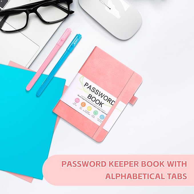 Password Keeper Book with Alphabetical Tabs，4.3"x5.7" Small Password Books - Image 7