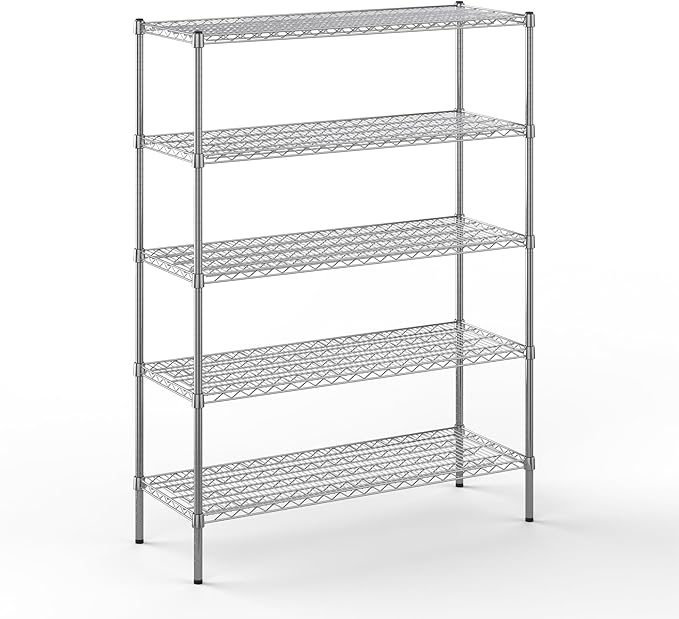 Regal Altair 18" Deep x 48" Wide x 64" Height Wire Shelving Kit | 5-Tier | NSF by Regal+Altair