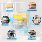 EASEPRES Magnetic 5 Pocket Mesh Hanging File Organizer, Wall Mounted Mail Paper - Image 4