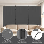 3 panel room divider 6 ft folding screen, close-up detail