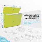 Accordion File Organizer Green, 7 Pocket Expanding File and Cover Folder - Image 5