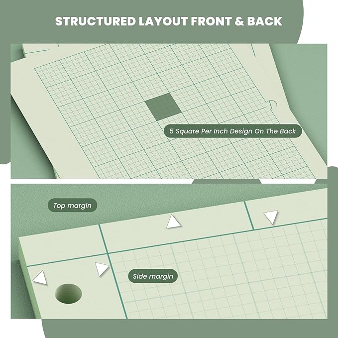 Engineering Paper 8.5 x 11, 3 Pack Engineering Notebook, 5x5 Quad Ruled - Image 5