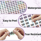 Starboling Garage Sale Stickers, 4050 Pcs 1/2" X 3/4" Yard Sale Price Labels, Rectangle Preprinted Price Labels for Flea Market