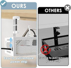 Cable Management, 2 Pack Cable Management Under Desk No Drill, Metal Cord - Image 5